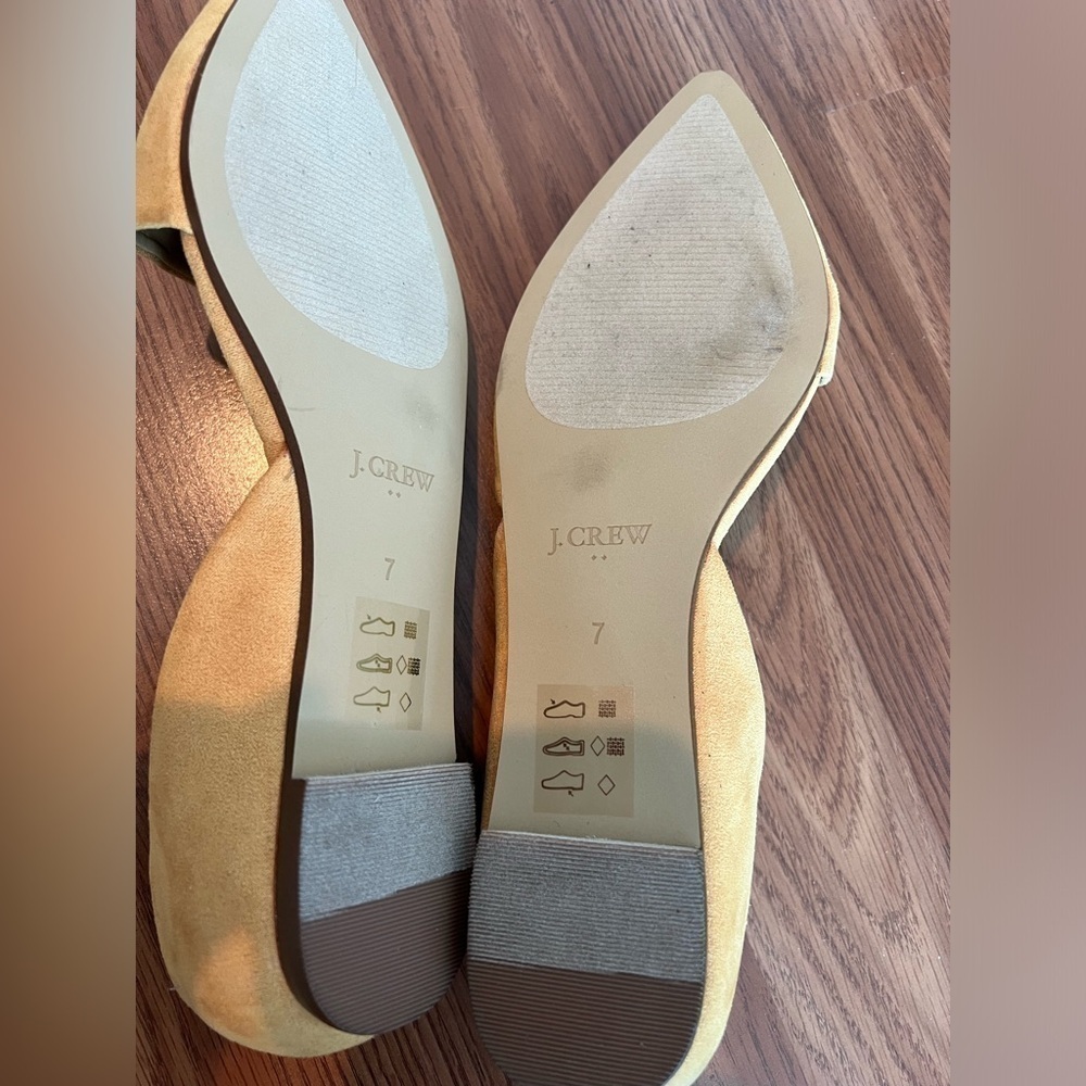 J.Crew Zoe Suede Leather D'Orsay Flats - Picture 6 of 13